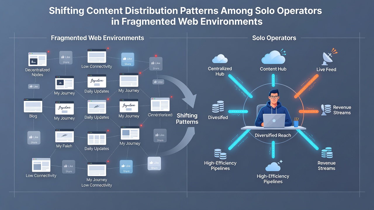 Data visualization of content reach metrics across fragmented web channels for independent creators